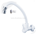 Gooseneck Swivel Faucet ABS White Sink Tap